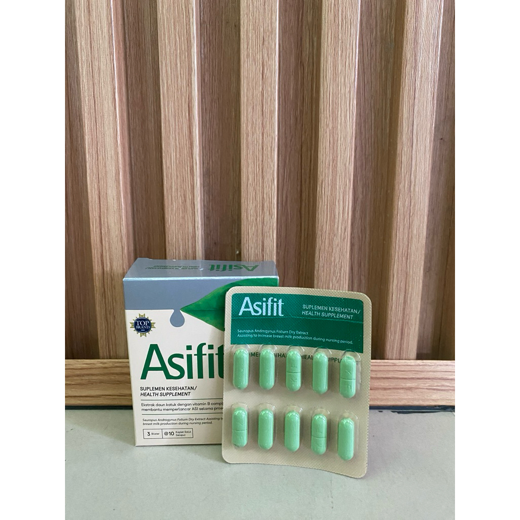 Asifit Strip Isi 10 | Suplemen Pelancar ASI Ibu Menyusui | Ekstrak Daun Katuk + Vitamin B Kompleks