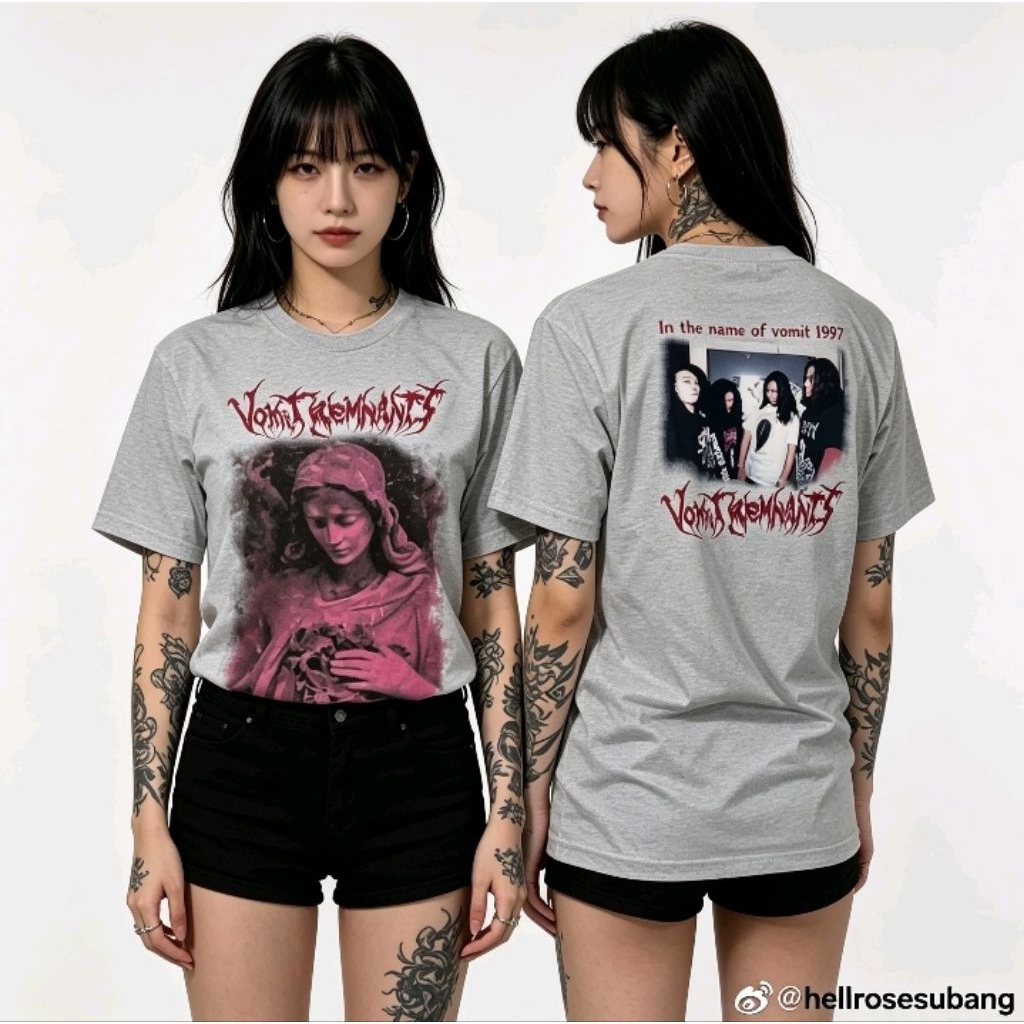 TSHIRT - VOMIT REMNANTS - In The Name Of Vomit 1997 - Grey Shirt