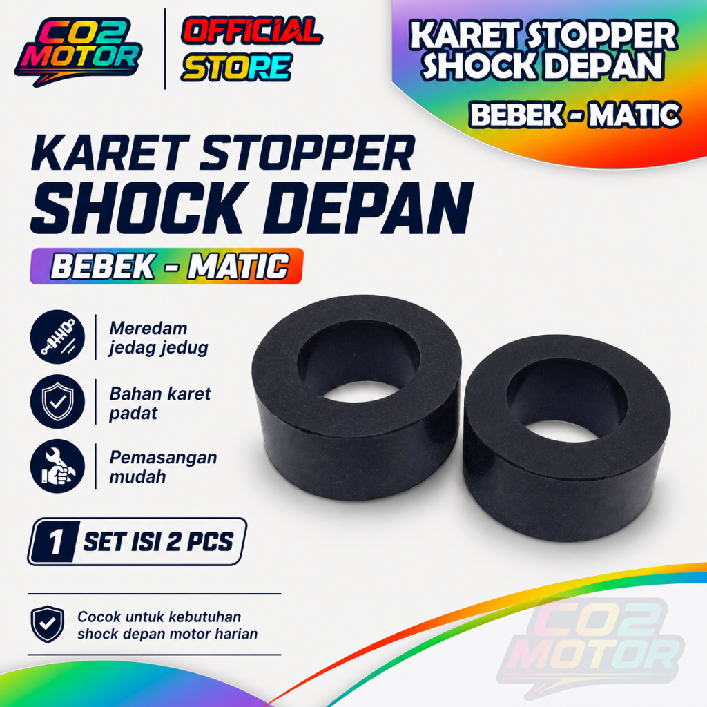 Karet Stoper peredam jedag jedug shock Depan universal As 26 - 27 30 - 31  Motor Matic Bebek Sport M