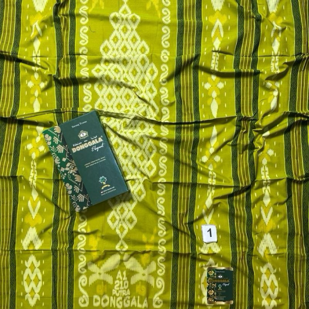 Sarung Donggala Asli Songket Timbul Kembang Elegant Motif Sutra BHS Bahan Rayon Halus A1 210 Uk Dewa