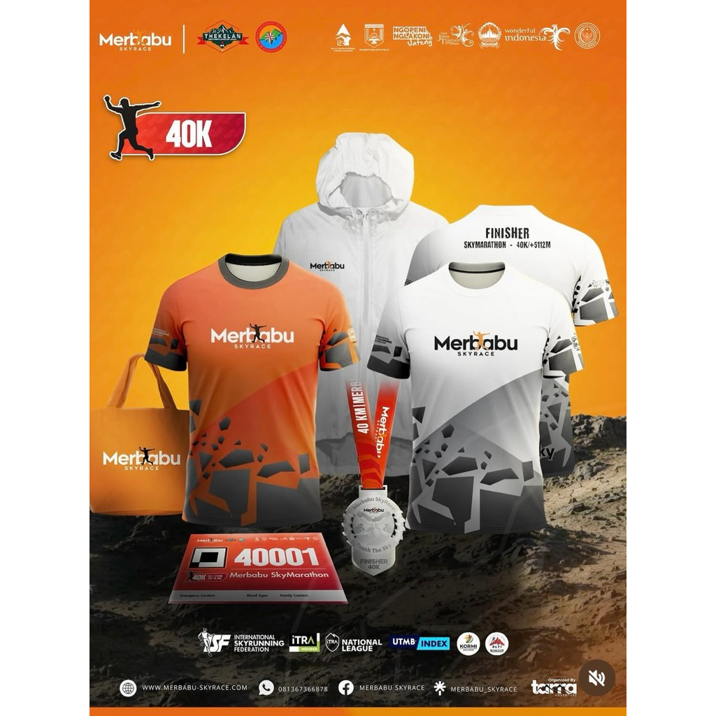 MERBABU SKY RACE MSR 2026 RACE JERSEY FINISHER TEE JACKET