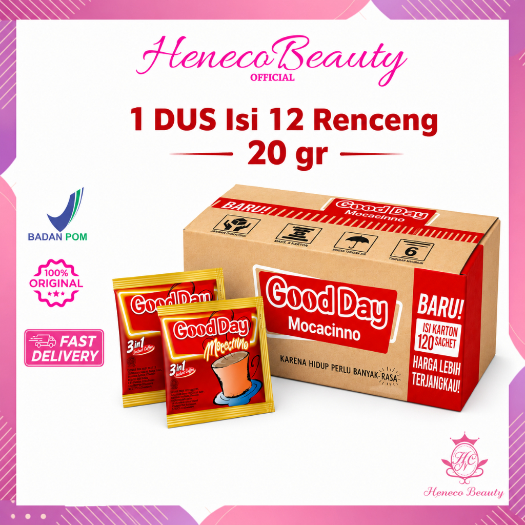 ( PAKET 1 DUS ) KOPI GOODDAY Moccacino 20gr Dus Isi 12 Renceng - Kopi/HenecoBeauty
