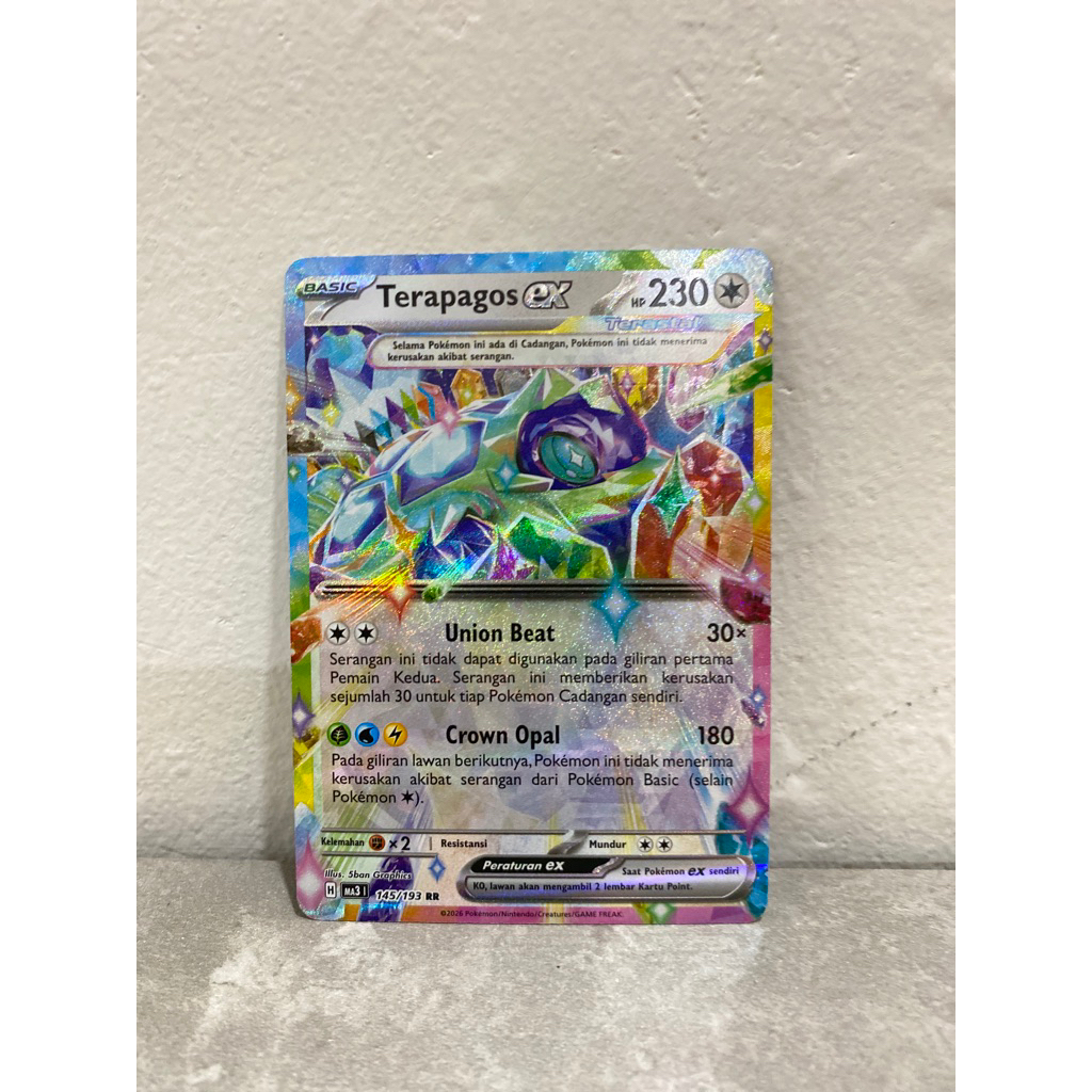 Terapagos EX RR Kartu Pokemon TCG Indonesia