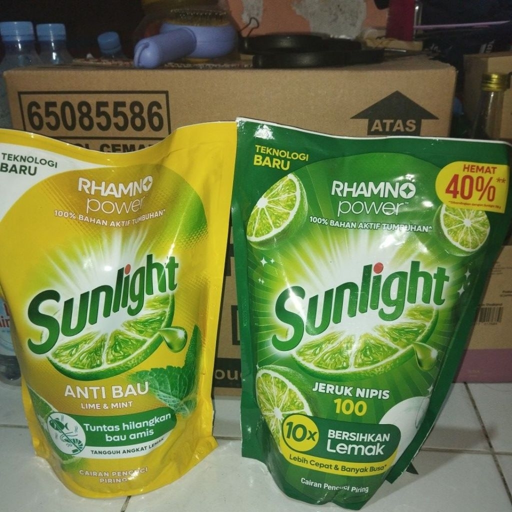 SUNLIGHT 1500ml / 1,5L Bisa INSTANT Cuci Piring Refill Jeruk Nipis Anti Bau 1500gr / 1,5kg Murah Mer
