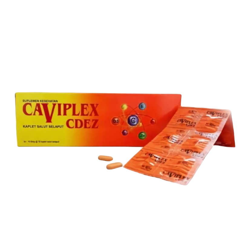 Caviplex Multi Vitamin C Vitamin A Vitamin strip isi 10 tablet & Caviplex CDEZ (C, D, E, ZINC)
