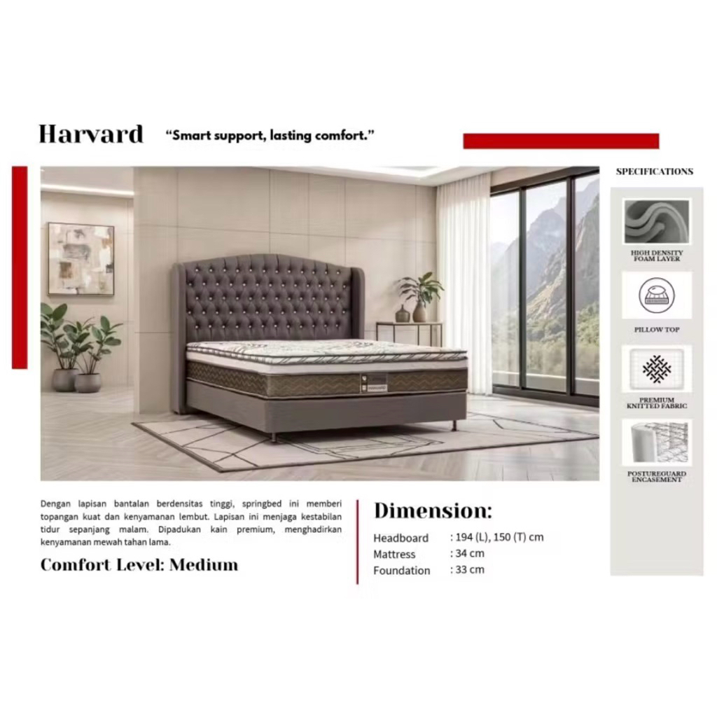 SpringBed Smartland Harvard Type37 cm By Modis SpringBed