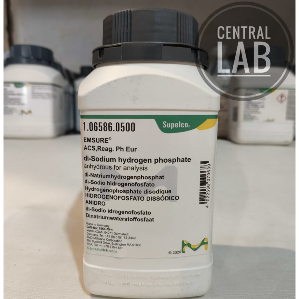 DISODIUM HYDROGEN PHOSPHATE ANHYDROUS 500GRAM / NA2HPO4 MERCK 106586