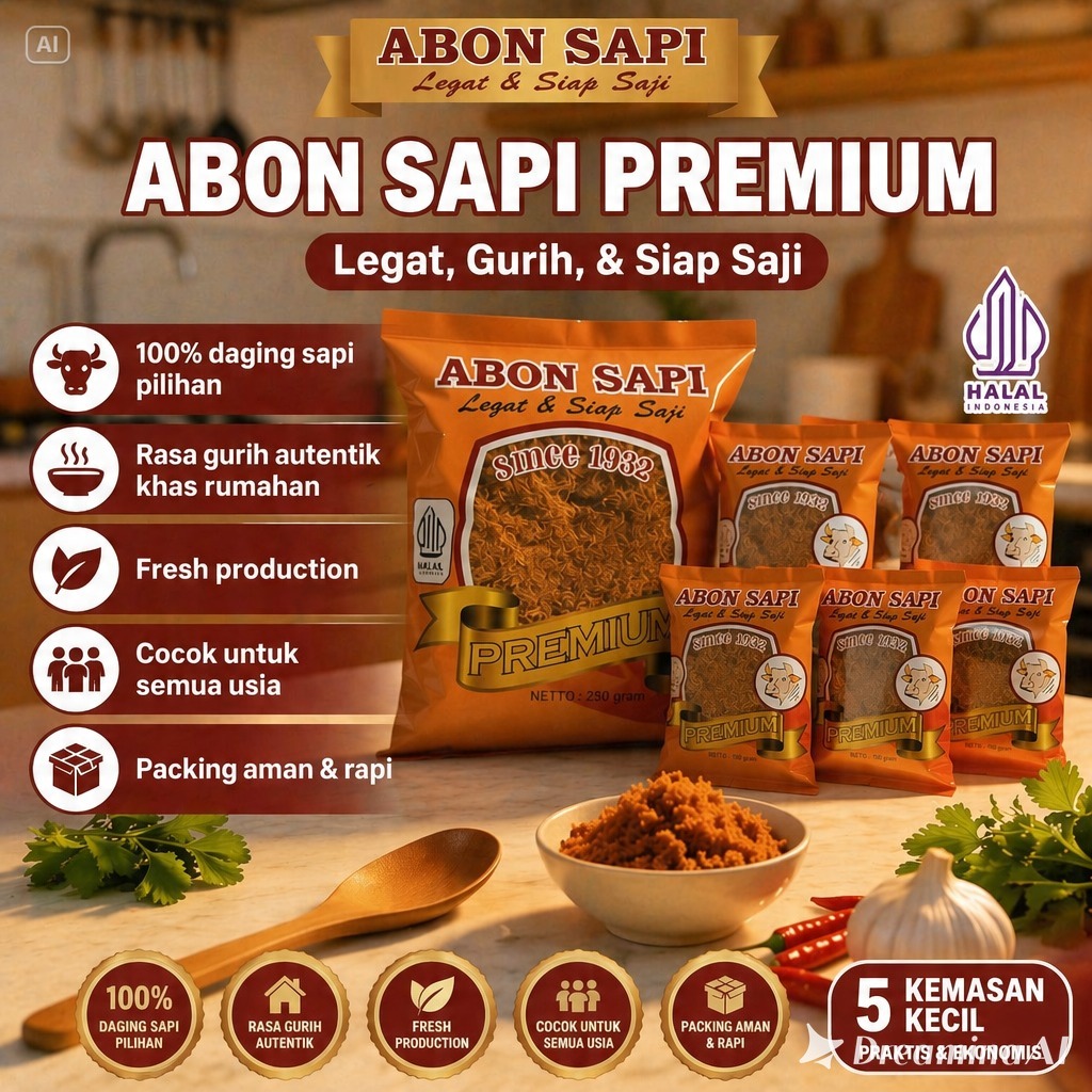 Abon sapi asli 32 premium