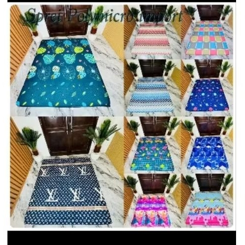 Sprei polymicro ukuran 200 x 180 Sprei saja alas kasur