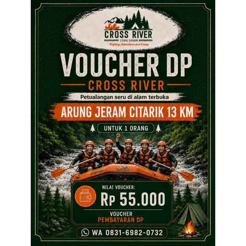 Arung Jeram Citarik 13 KM Sukabumi | Voucher Rafting + Makan + Guide + Asuransi