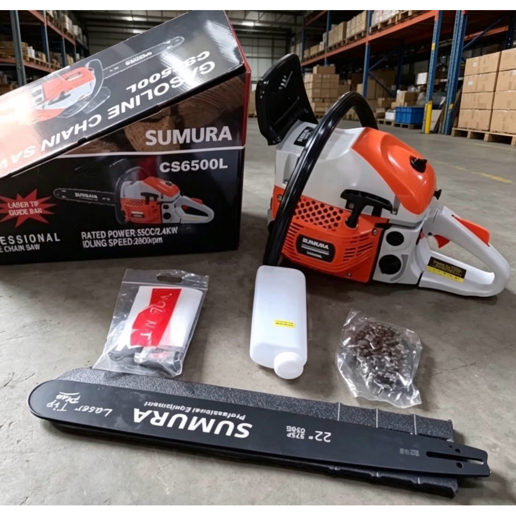 MESIN GERGAJI CHAINSAW BAR BAJA 22inc SUMURA 6500L / MESIN GERGAJI CHAINSAW 22inc sumura