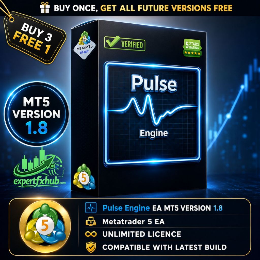 v1.8 Pulse Engine EA Metatrader 5 Expert Advisor, EA Robot mt5, bot untuk trading crypto mata uang d