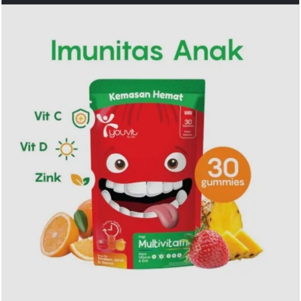 YOUVIT MULTIVITAMIN GUMMY ANAK ISI 30 / MULTIVITAMIN ANAK