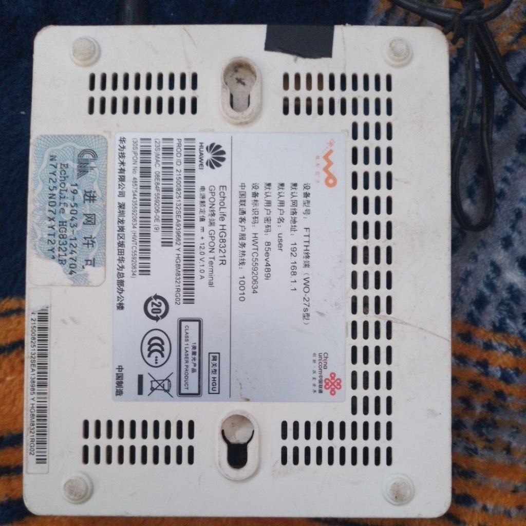 Onu Huawei tanpa wifi