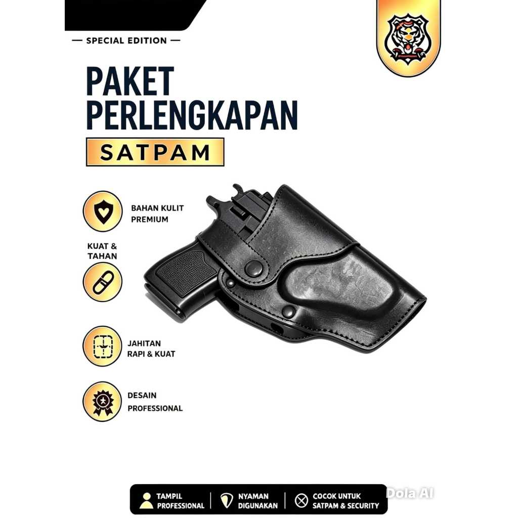 Senpi sarung Pistol Pinggang Revolver Phyton,Reff,Colt,FN Sejenisnya-Kulit