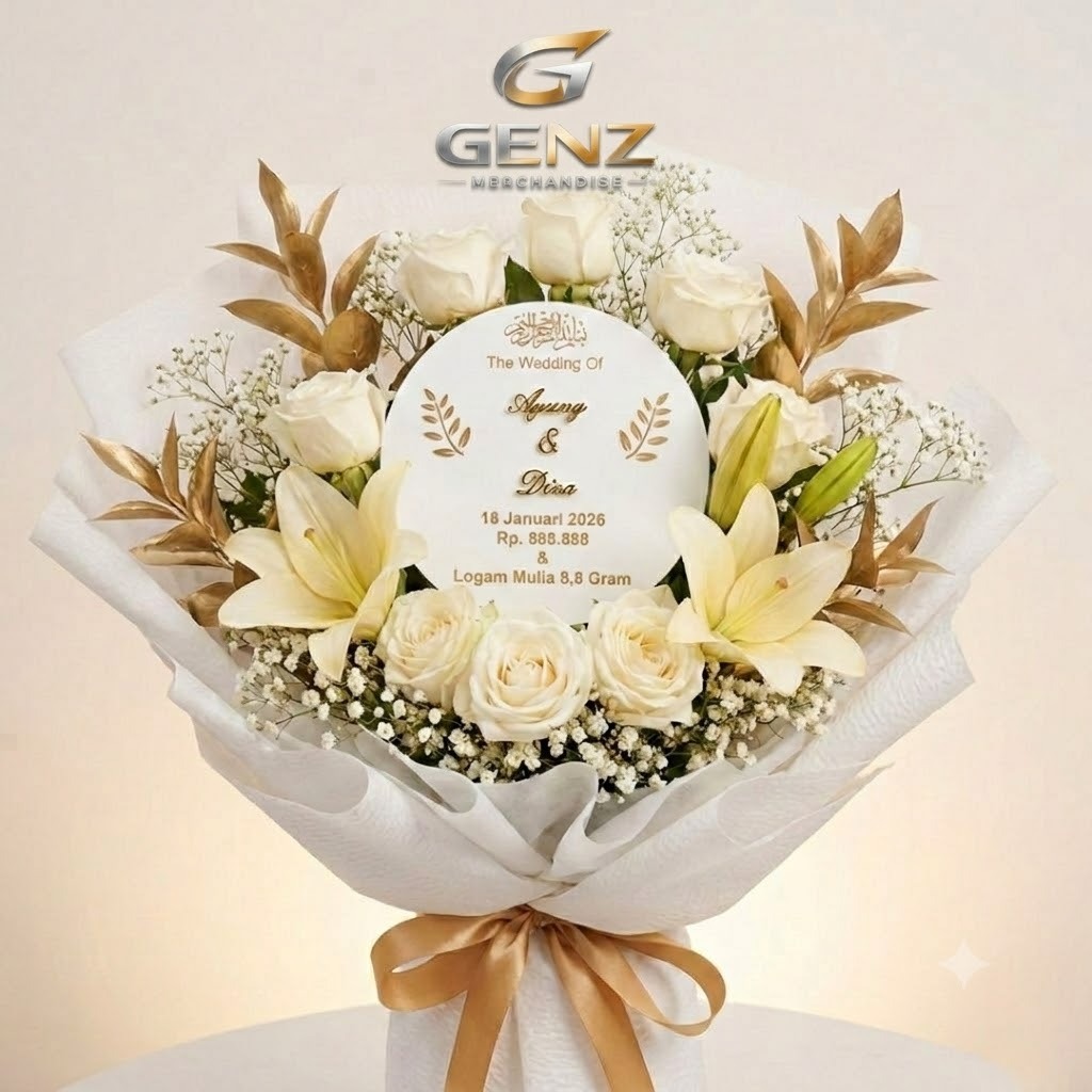 Sign Wedding Akrilik Custom Nama Pengantin Mahar  Papan Wedding Elegan Minimalis