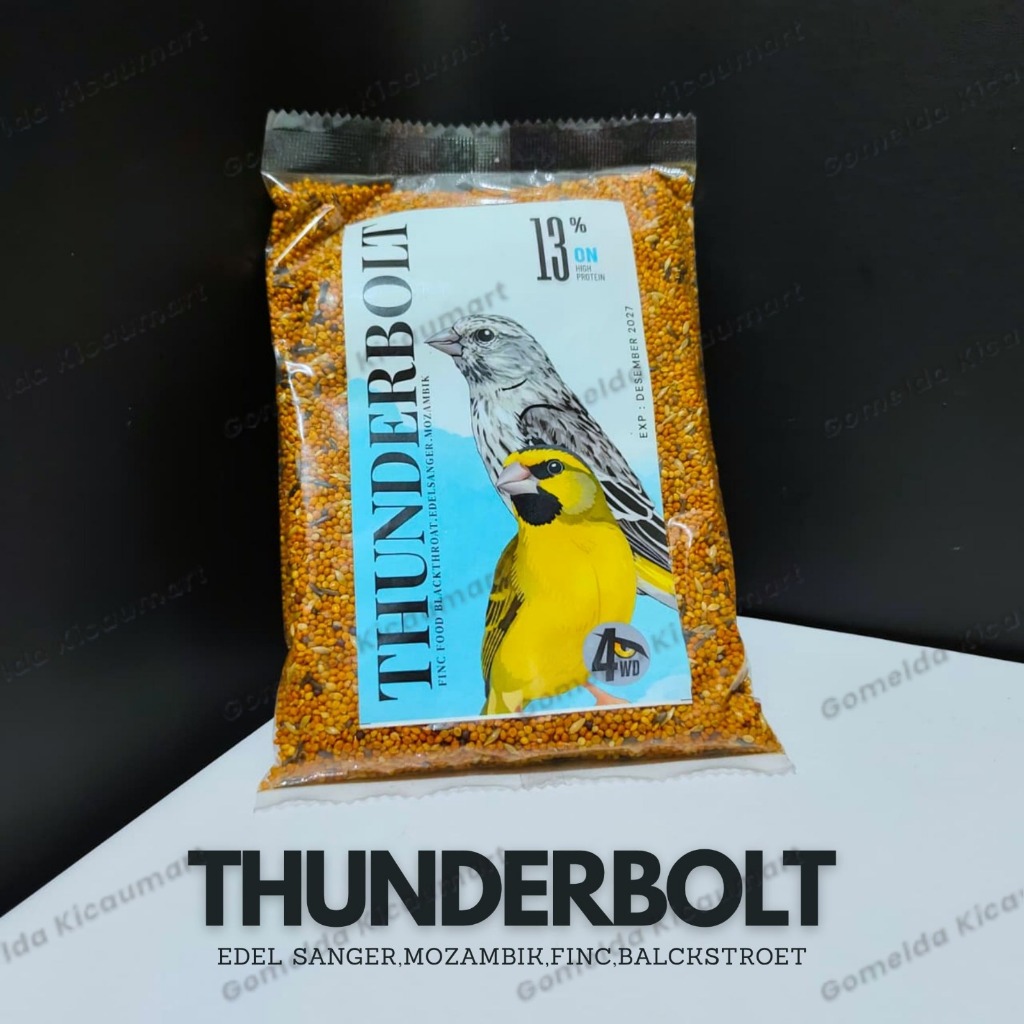 THUNDERBOLT PAKAN EDEL SANGER MOZAMBIK FINC BLACKSTROAT DLL DENGAN CAMPURAN BIJI PREMIUM
