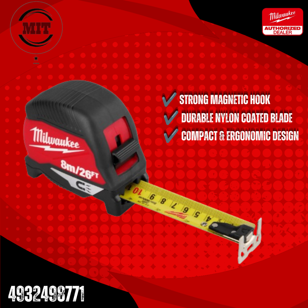 Meteran Milwaukee 8m/26ft Magnetic Tape Measure