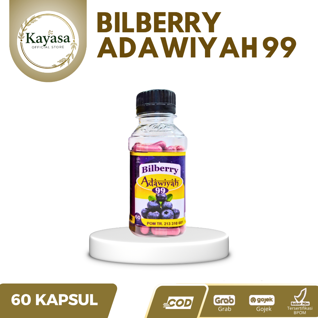 Bilberry Adawiyah99 | Kapsul Bilberry Adawiyah99 Menjaga kesehatan Mata isi 60 Kapsul