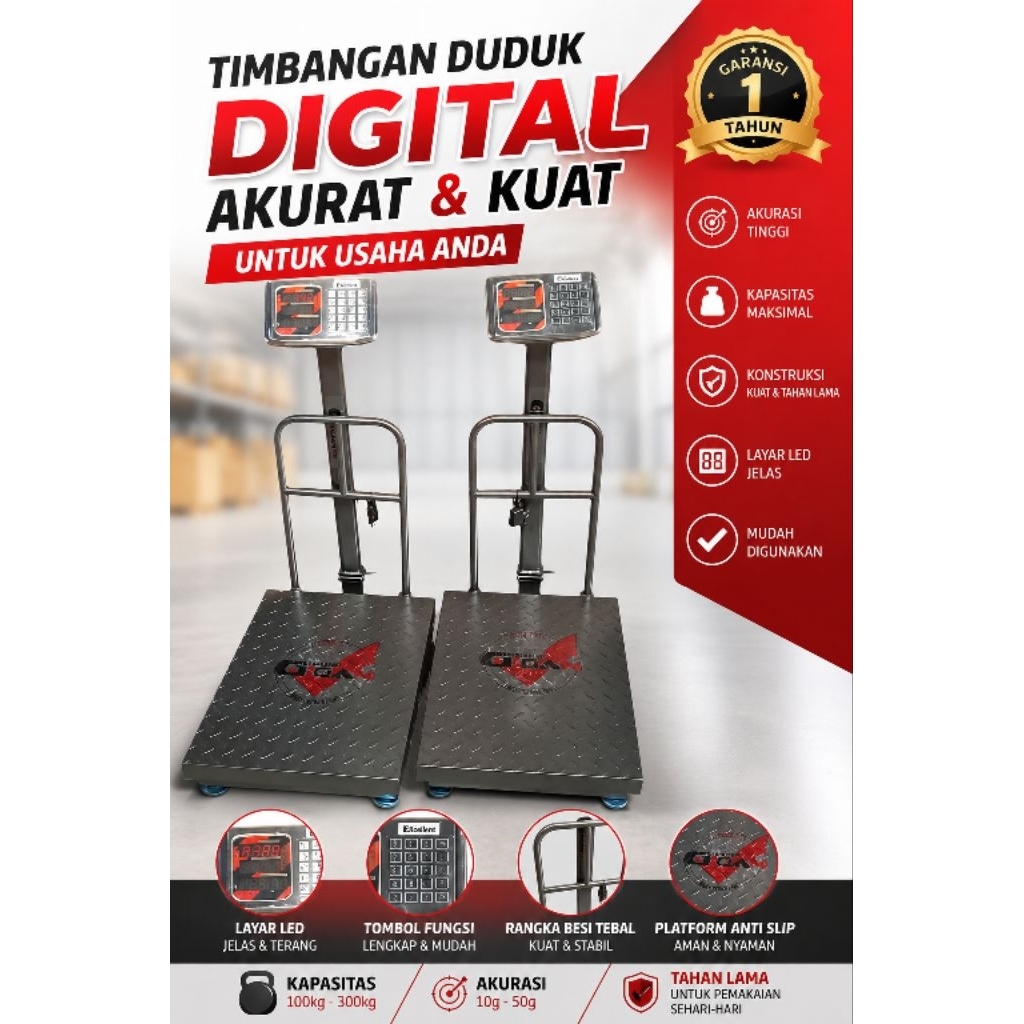 Timbangan digital lantai 300kg Gigan