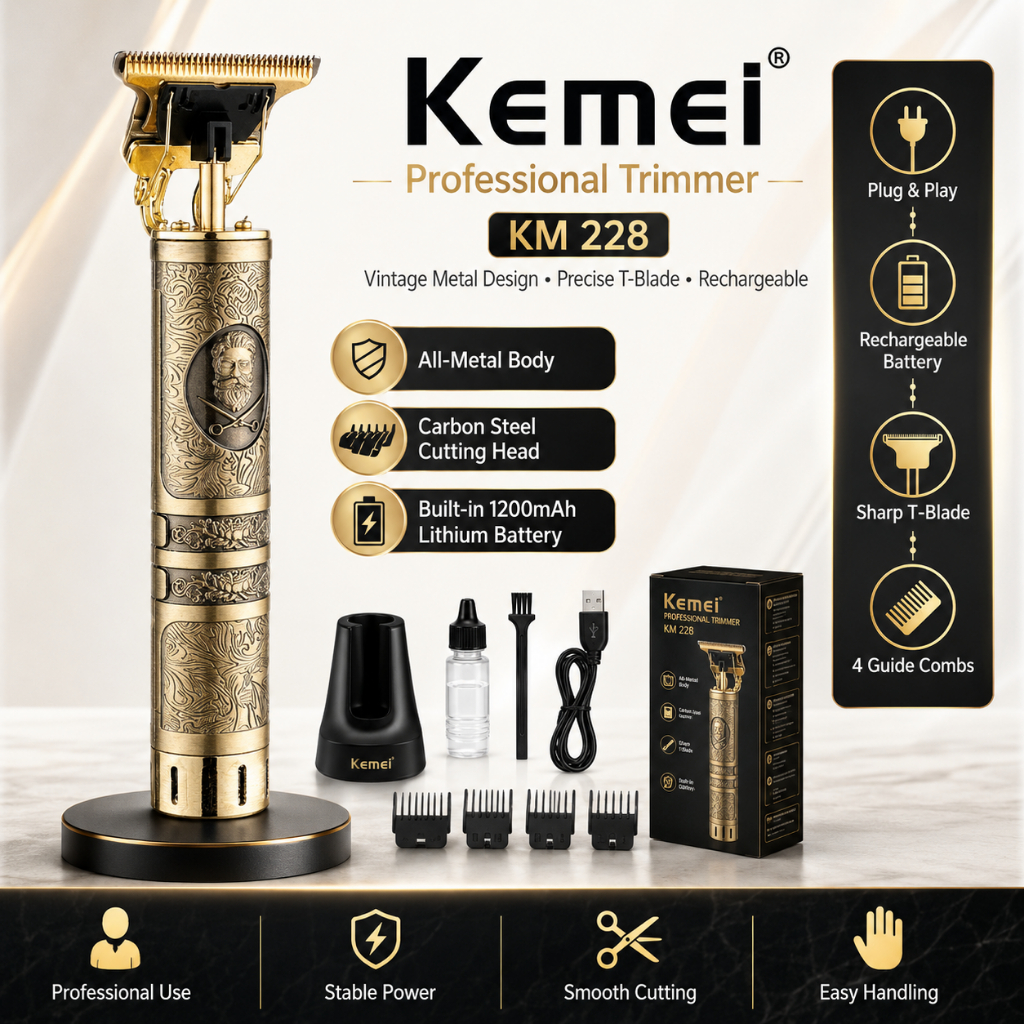 Kemei vintage hair trimmer km 228 / bald hair trimmer / kemei km 228