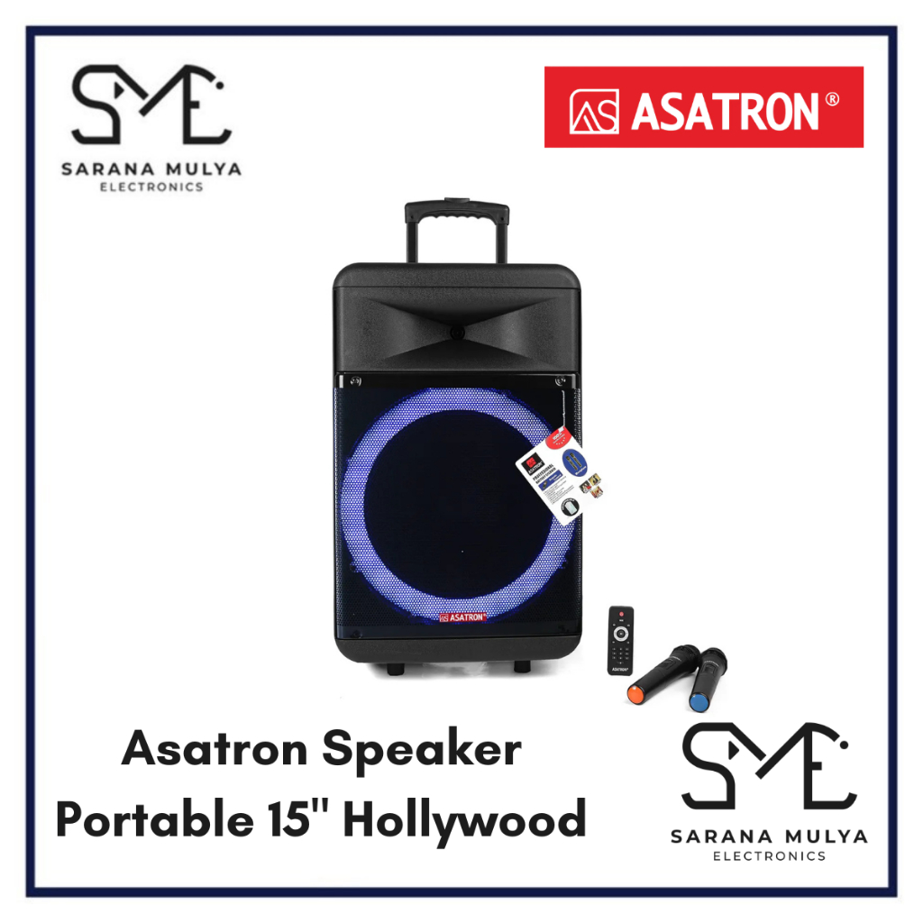 Asatron Speaker Portable Hollywood 15 Inch Bluetooth Party Speaker