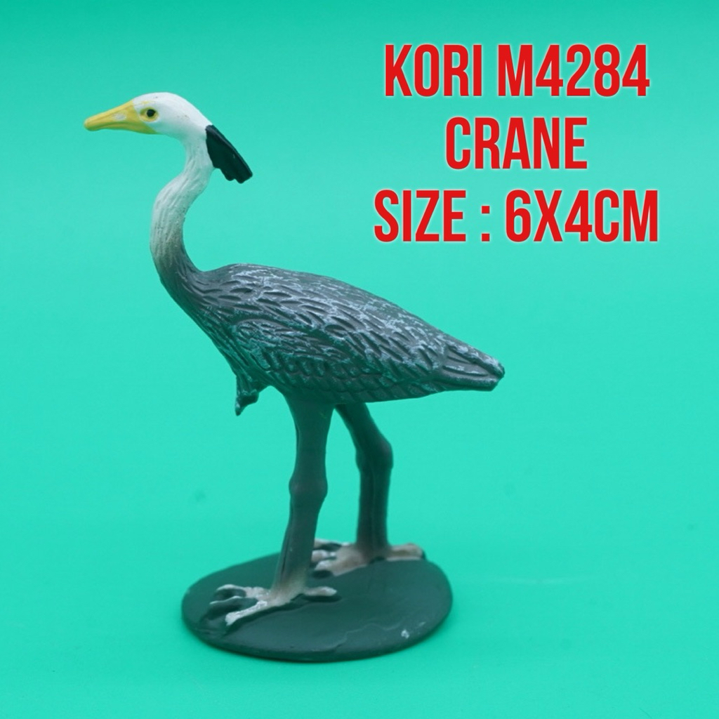 KORI M4284 Crane Bird Burung Bangau Jenjang Gruidae | Mainan Figure Binatang Miniature Hewan Animal 