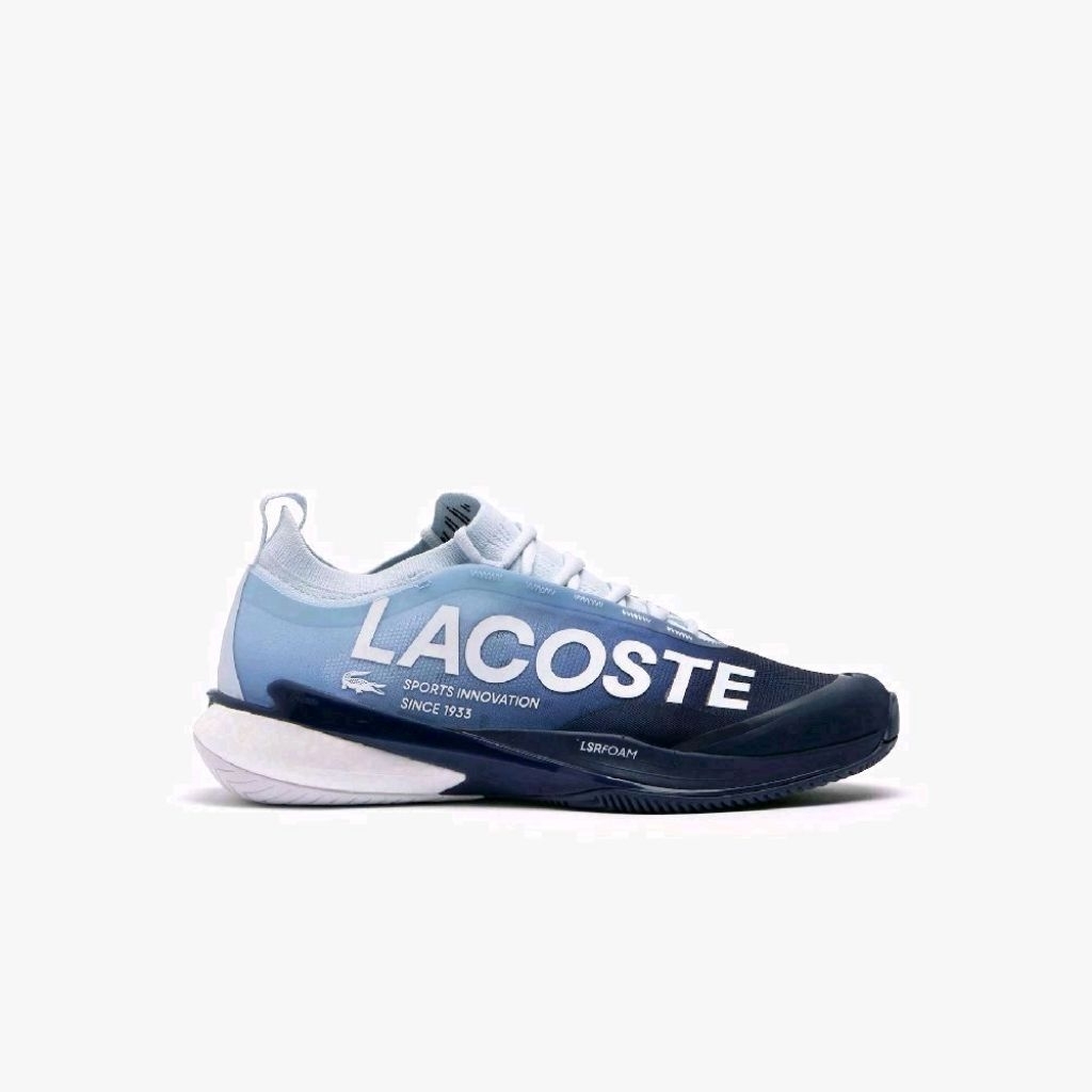 Lacoste Men's AG-LT25 Lite Tennis Shoes Original Sepatu Tenis Pria - Blue