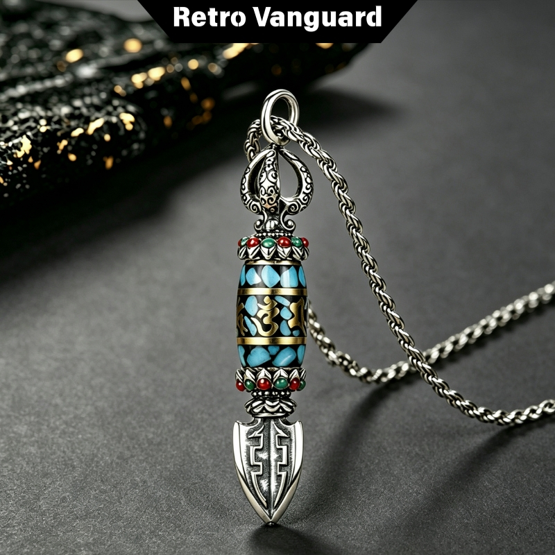RV-1322 Kalung Perak Thailand Pria - Kalung Vintage Original - Kalung Mewah untuk Hadiah Pria - Kalu