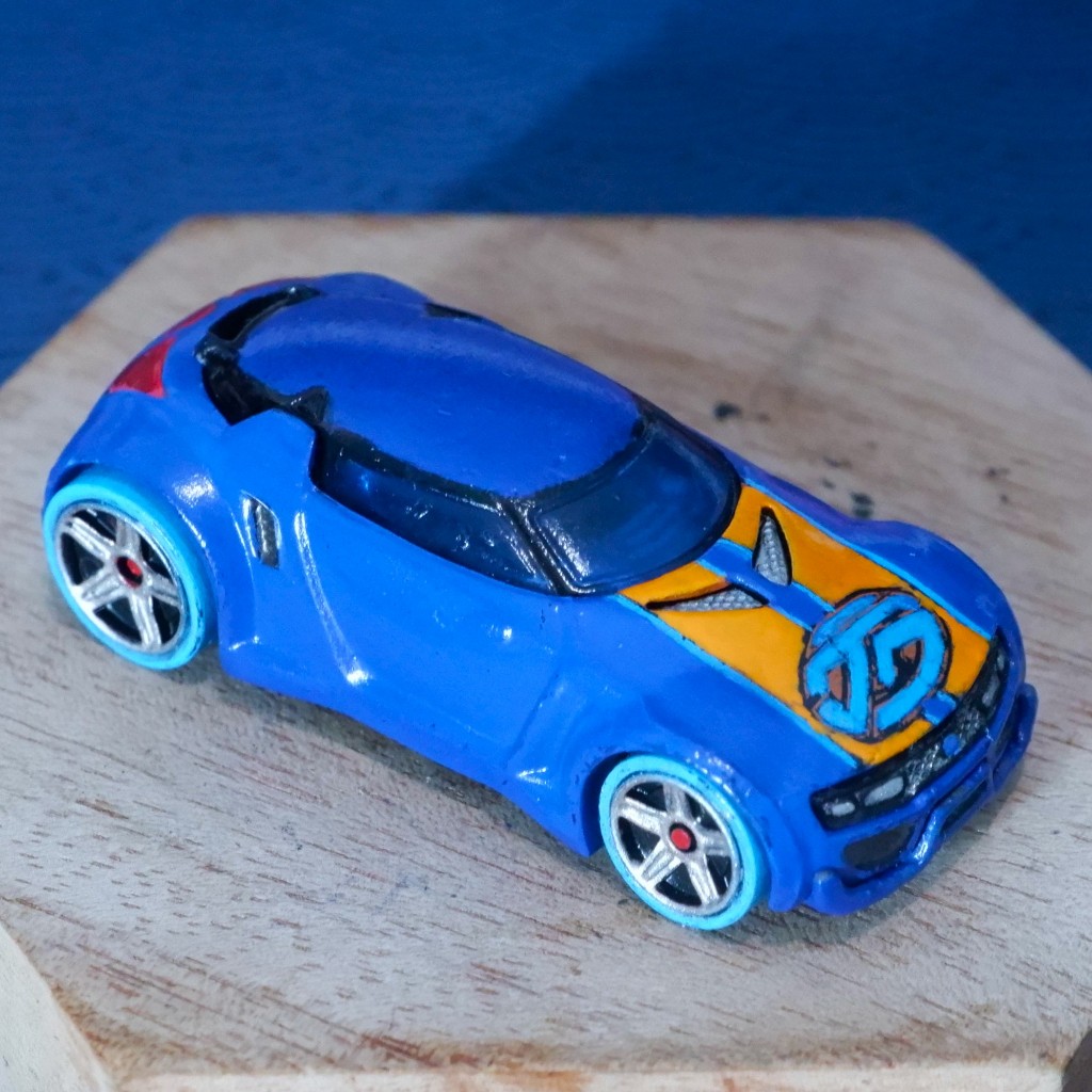 Hot Wheels Acceleracers High Voltage Gen 1 2005 (Custom Biru), Bekas, Loose, Preloved