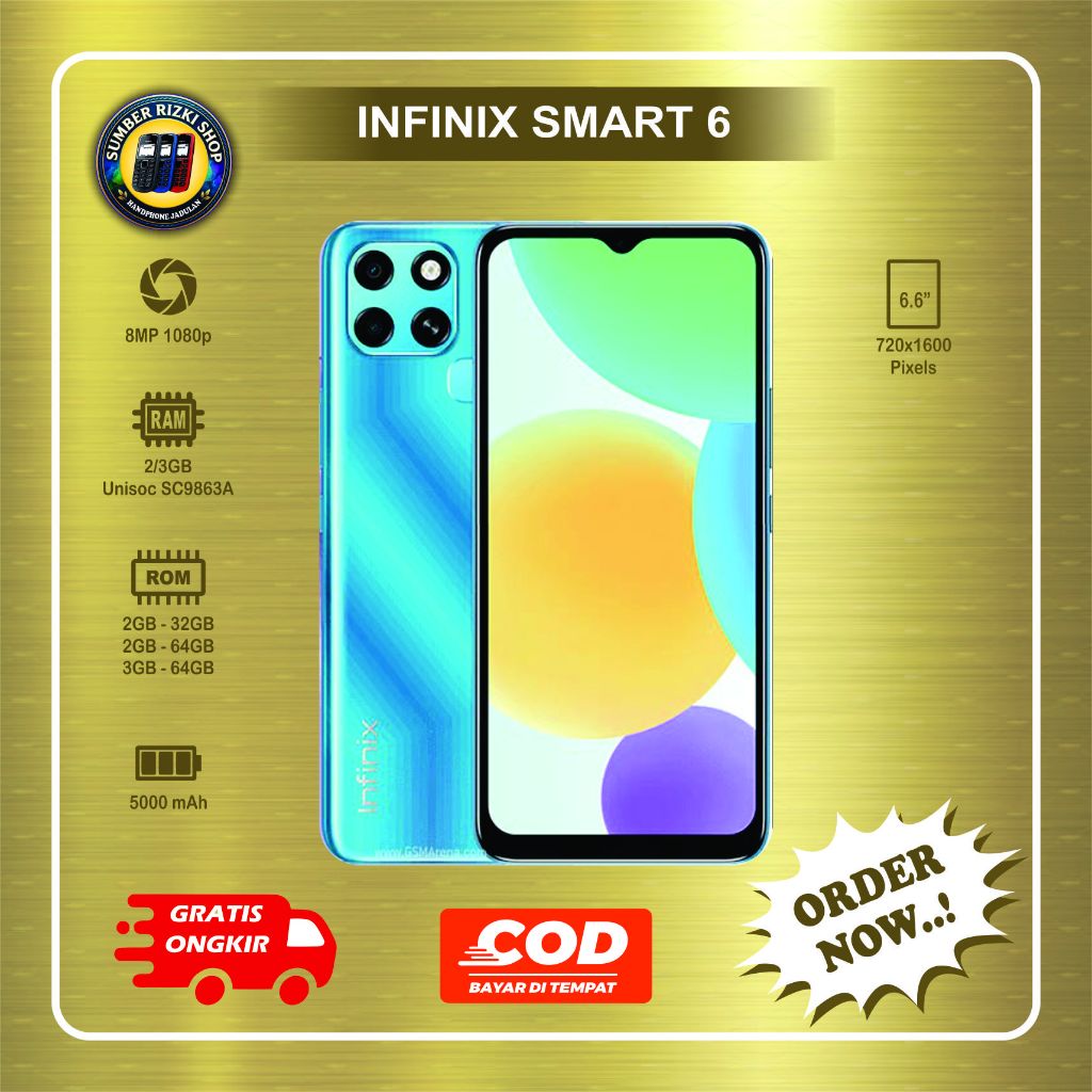 HP INFINIX SMART 6 Normal second batangan siap pakai