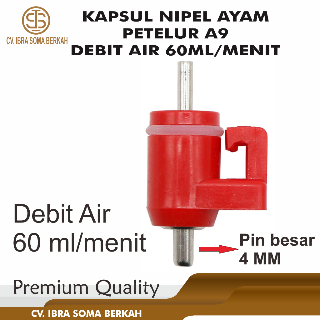 Kepala Nipple  Ayam Pin Besar 4.0 mm Nipple Ayam A9