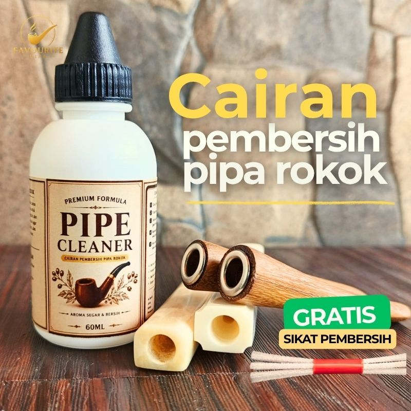 Cairan pembersih piparokok 60ml bonus sikat untuk once cangklong berbahan gading gajah tulang sapi p