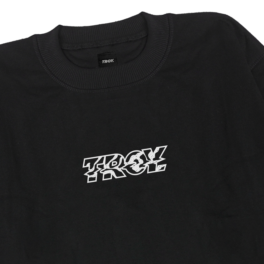 Troy Company Sweater Pria Hitam - Lutande Sweater Sweatshirt Crewneck Black SWD 248