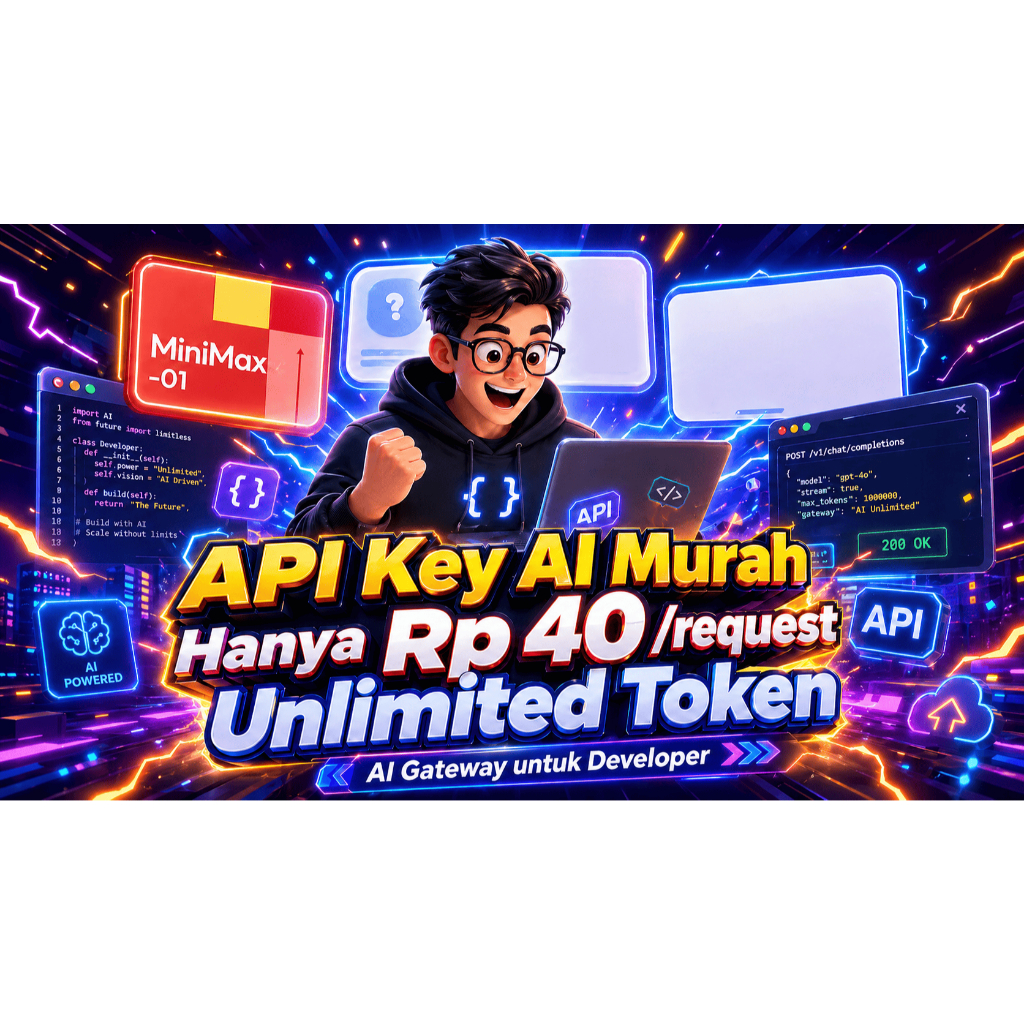API Key AI Minimax Thinking Pro - Unlimited Token Cukup Rp 40/Request