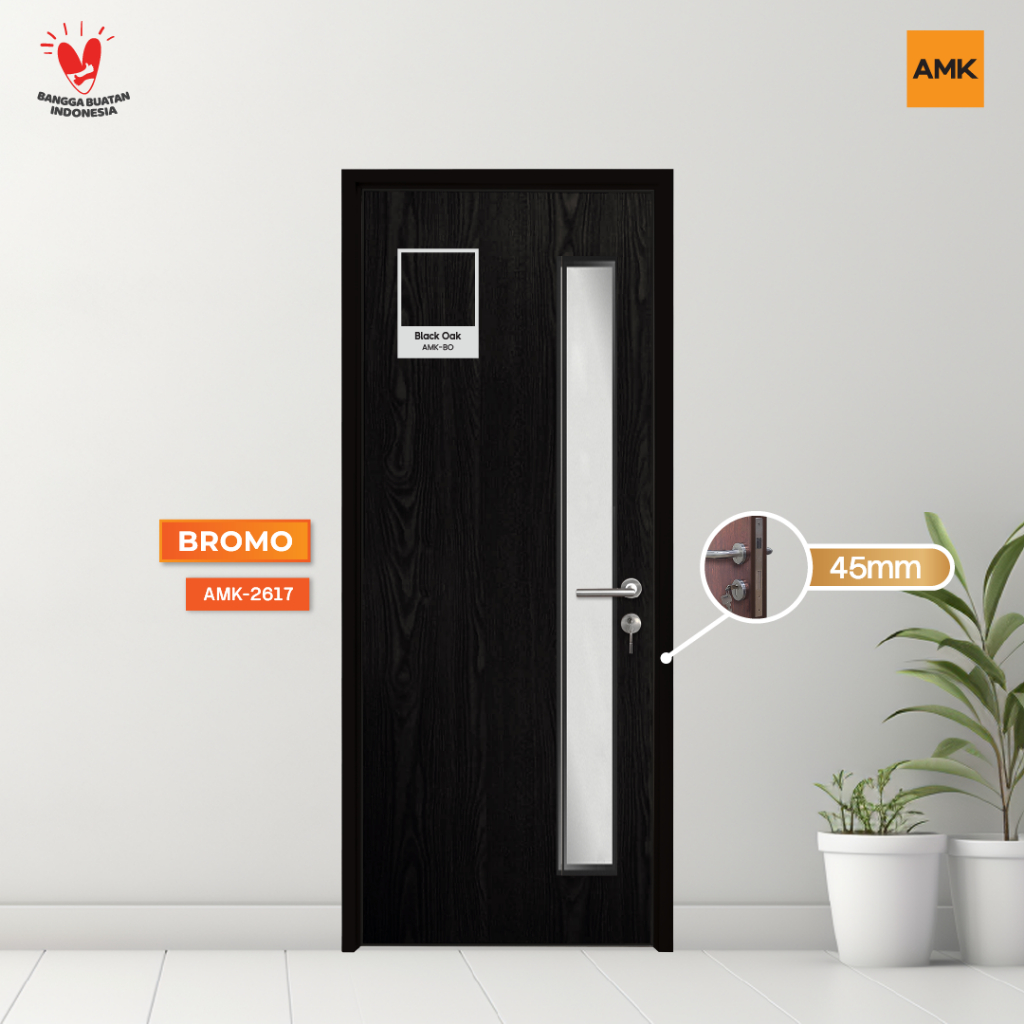 Bromo 45 Black Oak, Kaca vertikal panjang