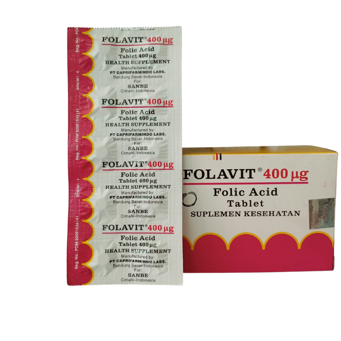 Folavit Asam Folat 400mcg - Suplemen Asam Folat Ibu Hamil & Menyusui