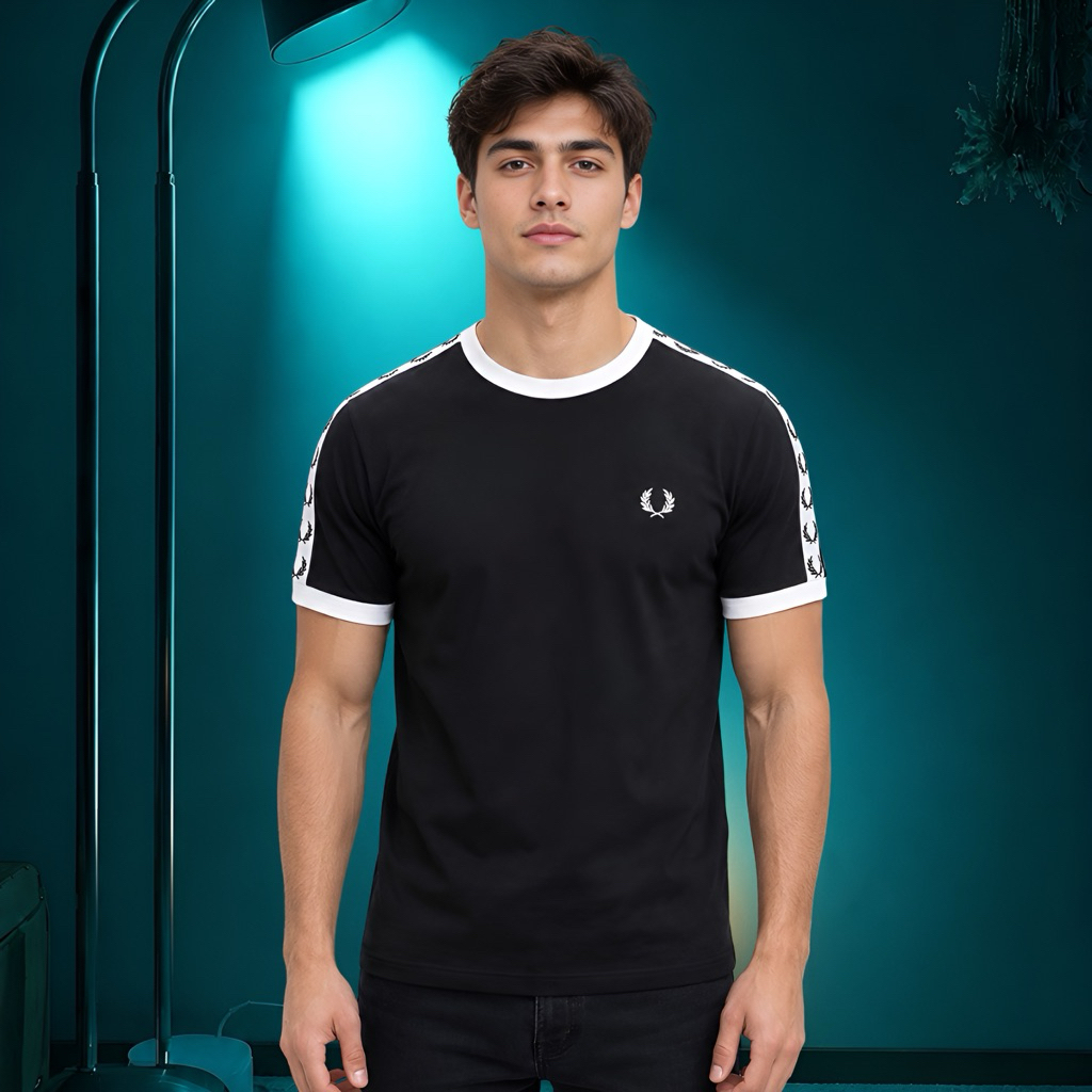 Kaos FP T-Shirt Unisex Taped Logo Bordir