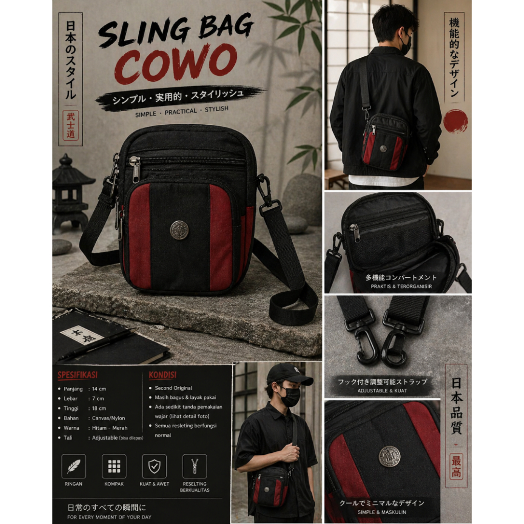 Napoleon Mini Sling Bag / Tas Selempang Multifungsi