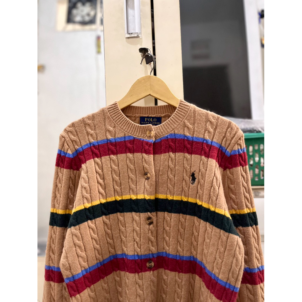 Cardi Polo kepang fashion