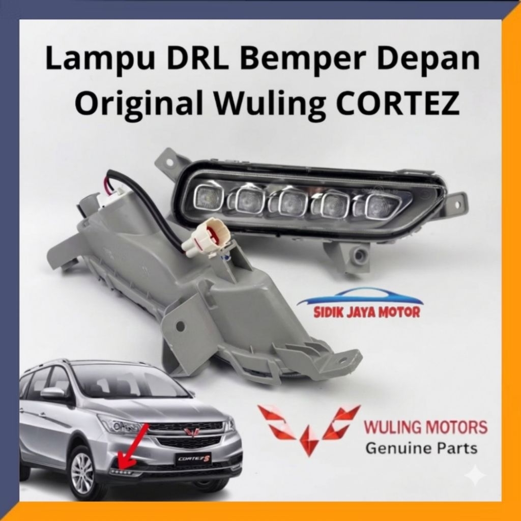 Lampu DRL Wuling Cortez Original SGMW part 070-41050 Lampu Drl bamper Wuling Cortez Original