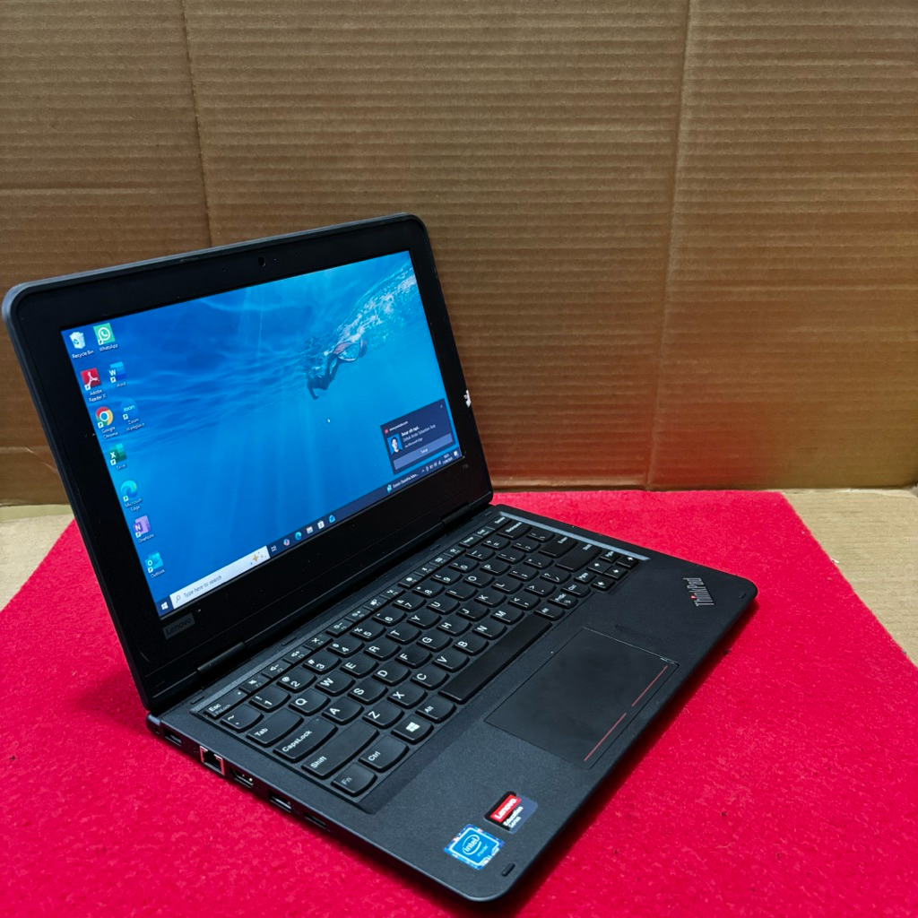 laptop lenovo 11e N4120 ram 8gb ssd 128gb