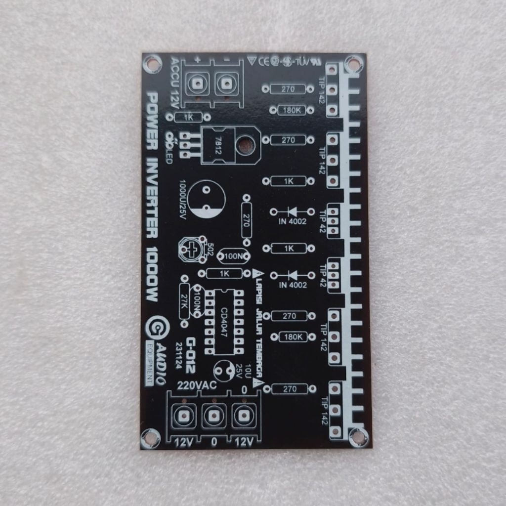 PCB Power Inverter 1000W Power Amplifier G-012