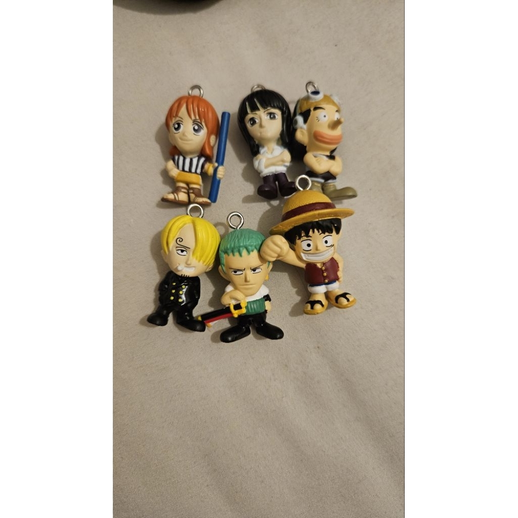 figure keychain One Piece Luffy zoro robin sanji usop