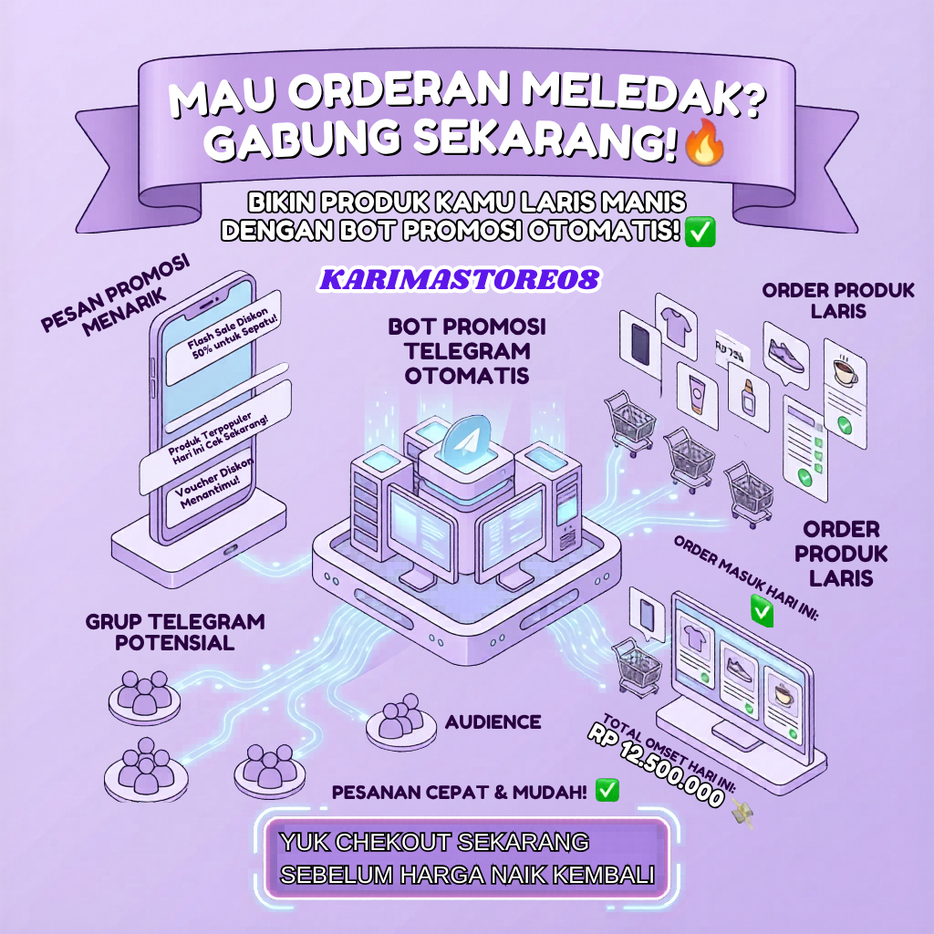 BOT TELEGRAM OTOMATIS SEBAR PESAN OTOMATIS