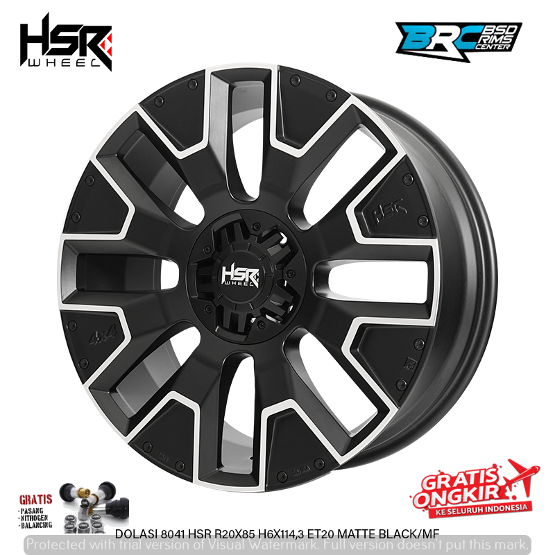 Velg mobil hsr dolasi ring 20 pcd 6x114,3 untuk mobil nissan navara