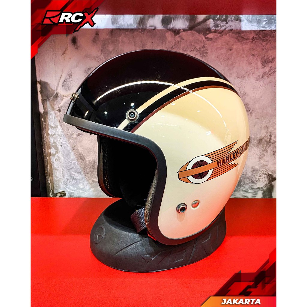 Helm Arai Harley Davidson Black Cream Original Second 2nd Bekas RCX