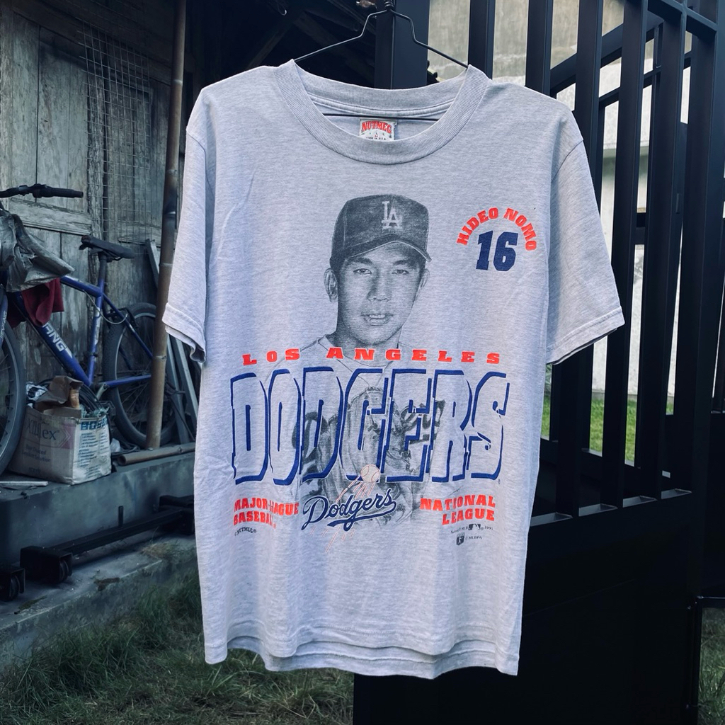 Vintage 95’s Los Angeles Dodgers,Hideo Nomo #16 Player Nutmeg Tshirt