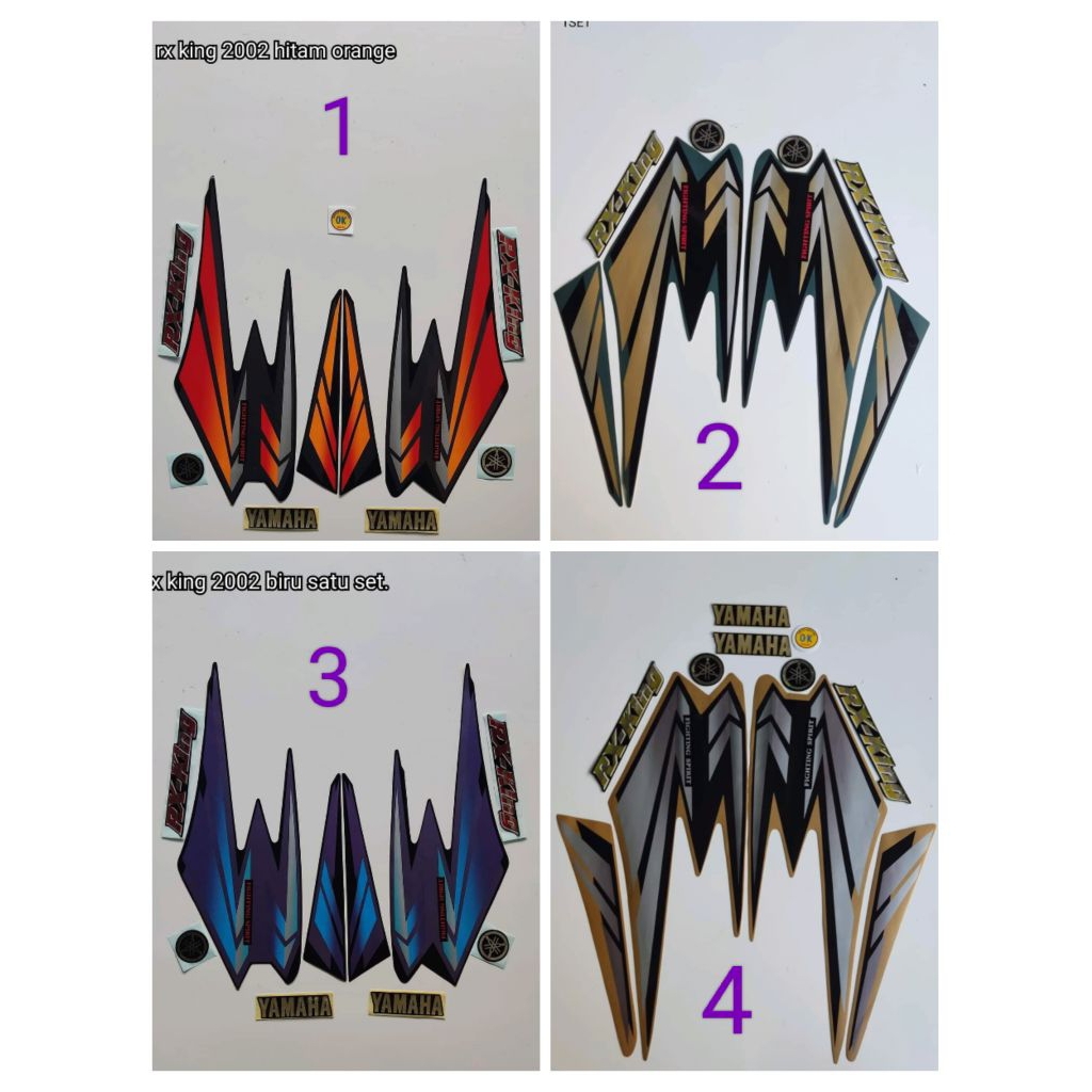 Striping Rx king tahun 2002 + Emblem