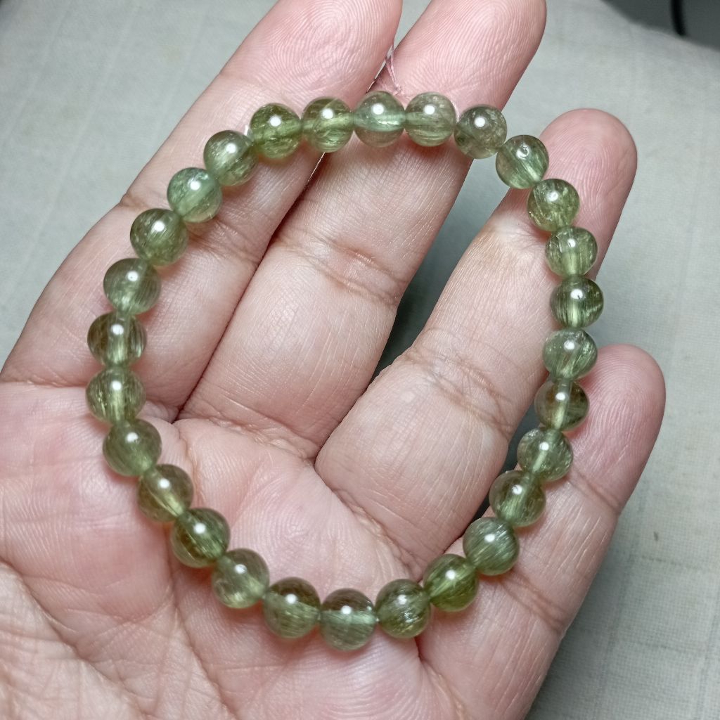 Natural Green Garnet Gelang / Bracelet Green Garnet Sertifikat